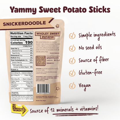 Snickerdoodle Chewy Dried Sweet Potato – Sweet Asian Snack (Pack of 5) - Daebak