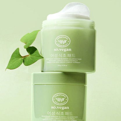 [so natural] So Vegan Heartleaf Vinegar Blemish Calming Pads 70pads 135g - Daebak