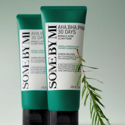 [SOME BY MI] AHA-BHA-PHA 30Days Miracle Acne Clear Foam 100ml - Daebak