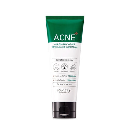 [SOME BY MI] AHA-BHA-PHA 30Days Miracle Acne Clear Foam 100ml - Daebak