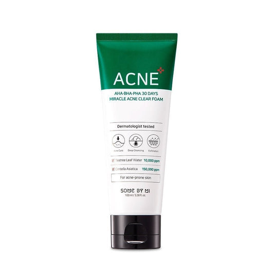 [SOME BY MI] AHA-BHA-PHA 30Days Miracle Acne Clear Foam 100ml - Daebak