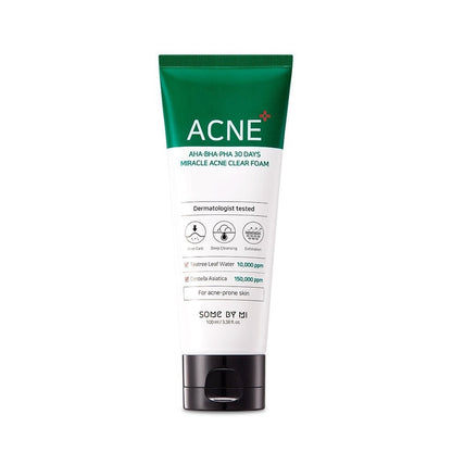 [SOME BY MI] AHA-BHA-PHA 30Days Miracle Acne Clear Foam 100ml