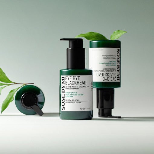 [SOME BY MI] Bye Bye Blackhead 30 Days Miracle Green Tea Tox Bubble Cleanser 120g - Daebak