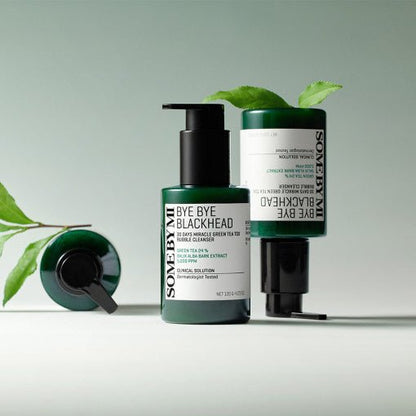 [SOME BY MI] Bye Bye Blackhead 30 Days Miracle Green Tea Tox Bubble Cleanser 120g - Daebak