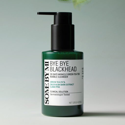 [SOME BY MI] Bye Bye Blackhead 30 Days Miracle Green Tea Tox Bubble Cleanser 120g - Daebak