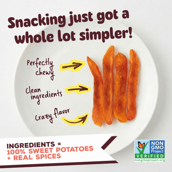 Sriracha Chewy Dried Sweet Potato – Spicy Asian Snack (Pack of 18) - Daebak