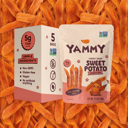 Sriracha Chewy Dried Sweet Potato – Spicy Asian Snack (Pack of 5) - Daebak