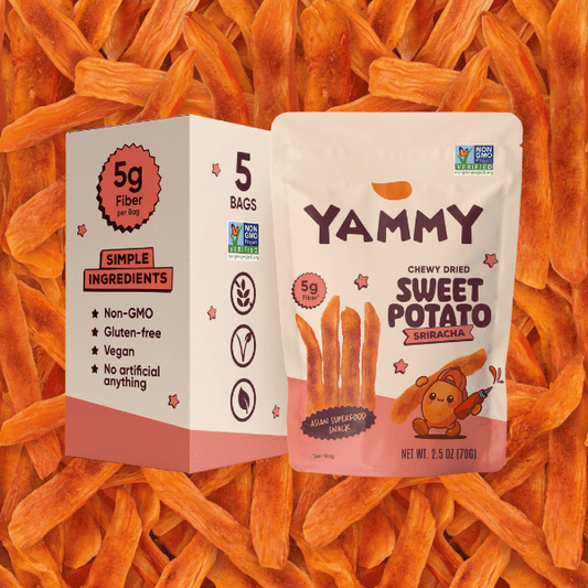 Sriracha Chewy Dried Sweet Potato – Spicy Asian Snack (Pack of 5) - Daebak