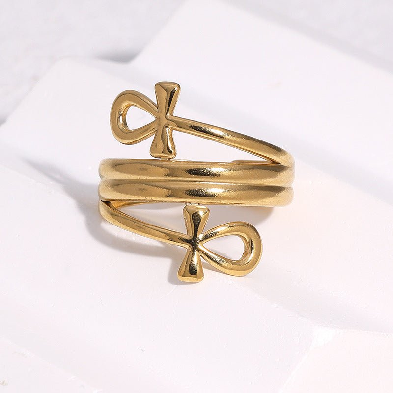 Steel Open Fashion Korean Style Bow Ring - Daebak
