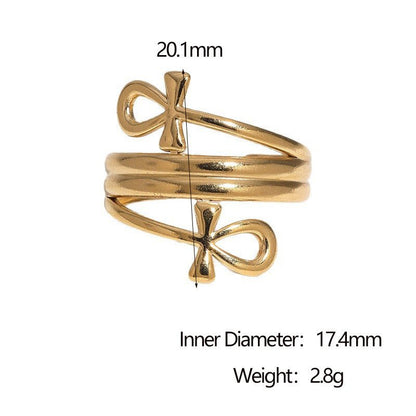 Steel Open Fashion Korean Style Bow Ring - Daebak