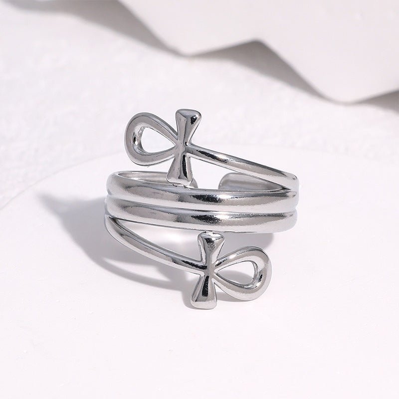 Steel Open Fashion Korean Style Bow Ring - Daebak