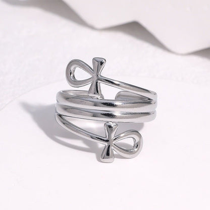 Steel Open Fashion Korean Style Bow Ring - Daebak