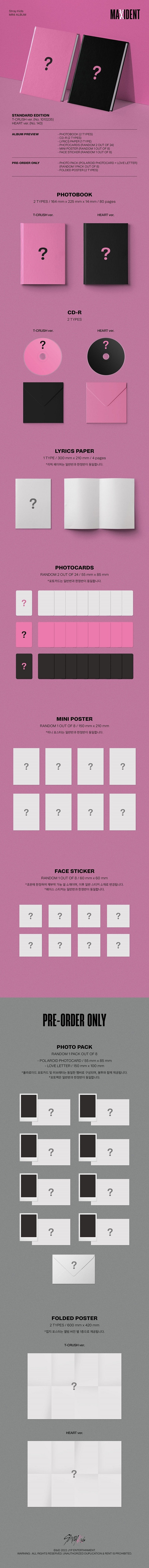 STRAY KIDS - MAXIDENT (Mini Album) Standard Edition 2-SET