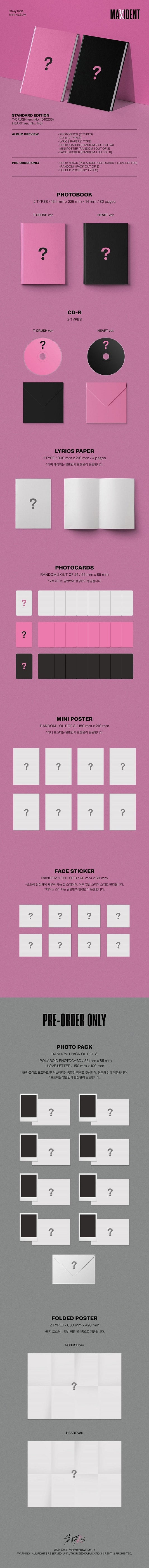 STRAY KIDS - MAXIDENT (Mini Album) Standard Edition 2-SET