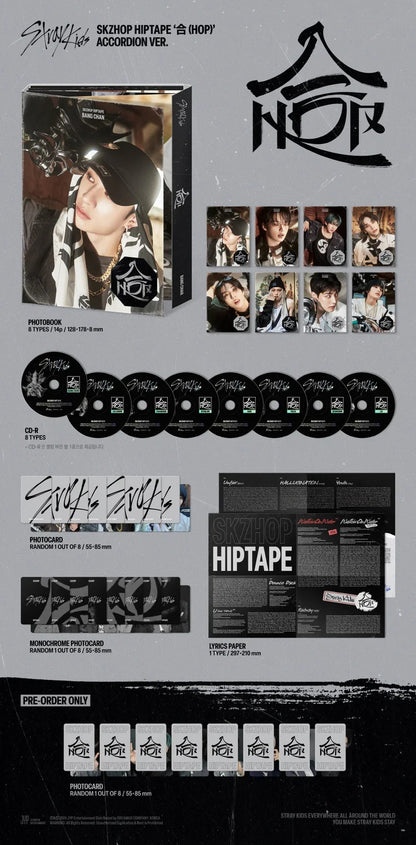 Stray Kids - SKZHOP HIPTAPE [HOP] (ACCORDION Ver.) (Random Ver.) - Daebak