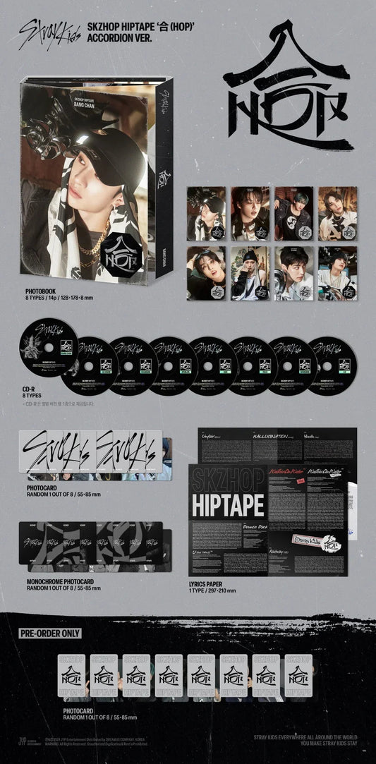Stray Kids - SKZHOP HIPTAPE [HOP] (ACCORDION Ver.) (Random Ver.) - Daebak
