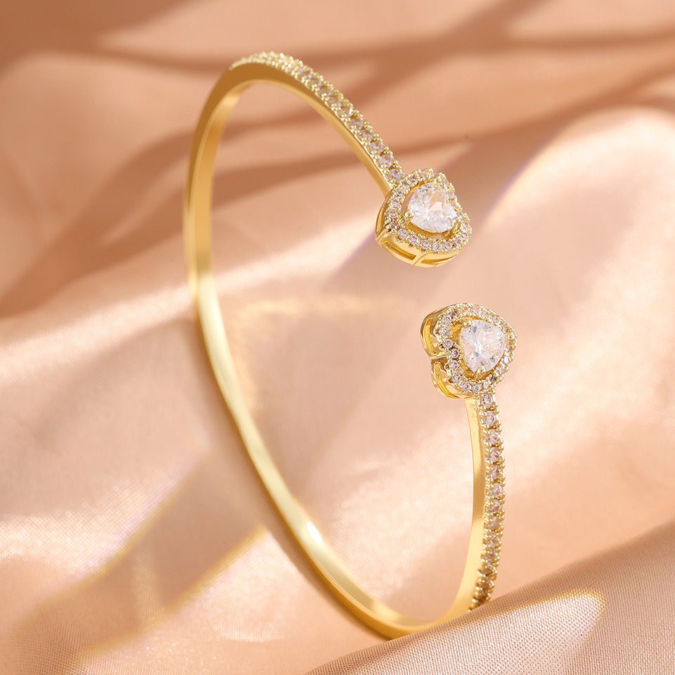 Style Korean Zircon Full Diamond Sweet Everyday Joker Bracelet - Daebak