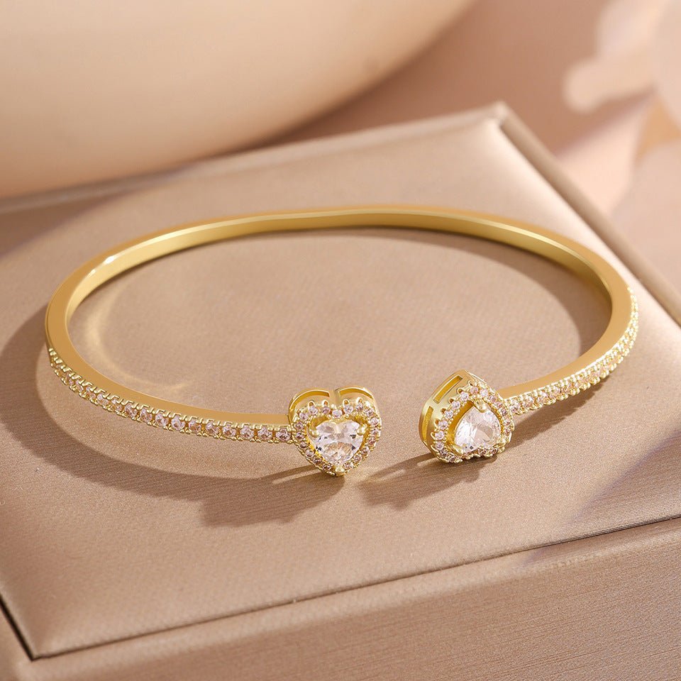 Style Korean Zircon Full Diamond Sweet Everyday Joker Bracelet - Daebak
