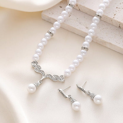 Suit Korean Style Personalized Angel Wings Pearl Necklaces - Daebak