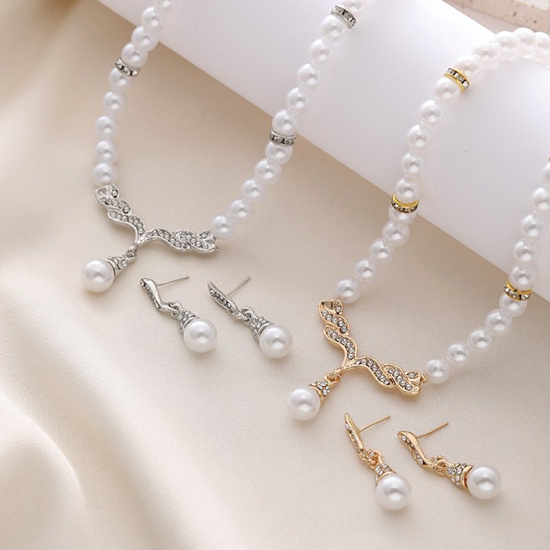 Suit Korean Style Personalized Angel Wings Pearl Necklaces - Daebak