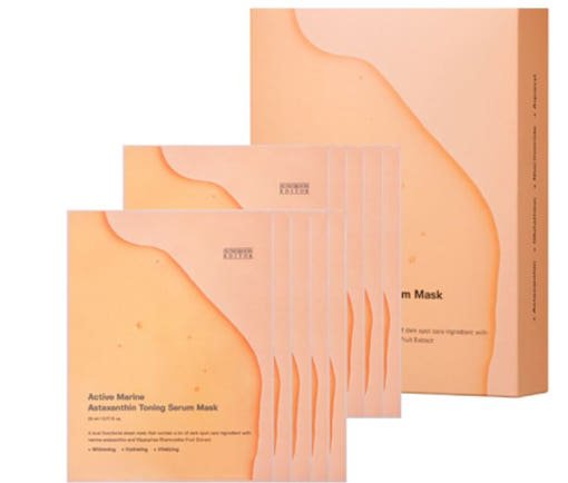 SUNGBOON EDITOR Active Marine Astaxanthin Toning Serum Mask 23ml X 10ea - Daebak