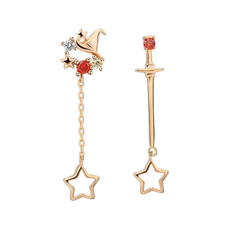 Surrounding Sterling Sier Wizard Branch The Sorcerer's Stone Clavicle Necklaces - Daebak