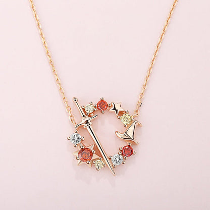 Surrounding Sterling Sier Wizard Branch The Sorcerer's Stone Clavicle Necklaces - Daebak