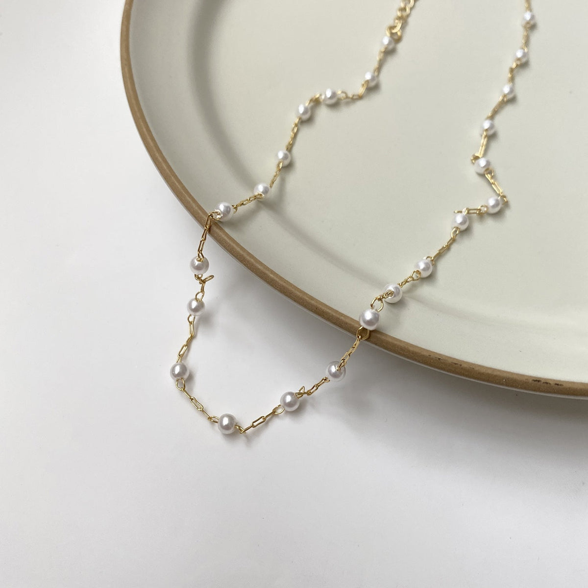 Sweet Temperament Pearl Korean Fashionmonger Ethereal Clavicle Chain Necklace - Daebak