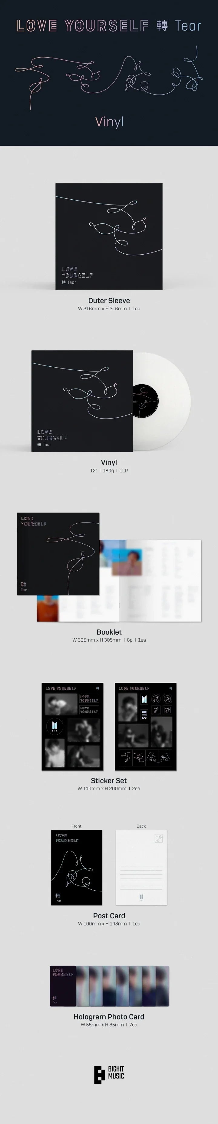 BTS 3rd Album Love Yourself: Tear Vinyl