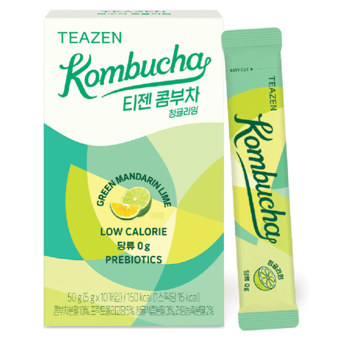 [TEAZEN] Kombucha Green Mandarin Lime (10 Sticks) - Daebak