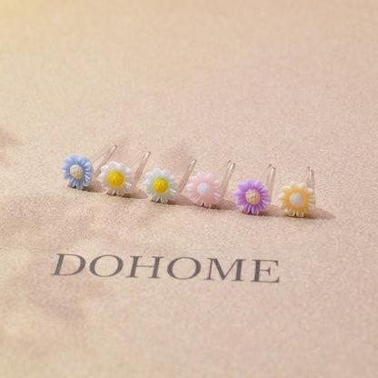 Temperamental Minority Exquisite Camellia Cherry Blossom Korean Stud Earrings - Daebak
