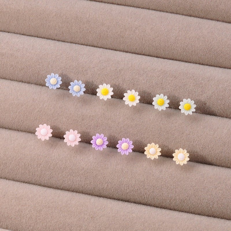 Temperamental Minority Exquisite Camellia Cherry Blossom Korean Stud Earrings - Daebak