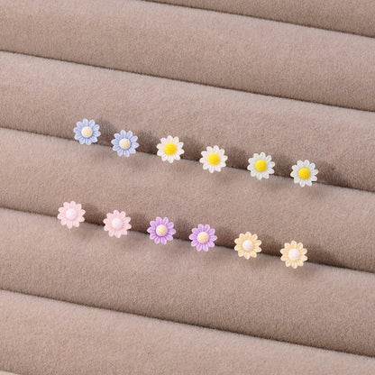 Temperamental Minority Exquisite Camellia Cherry Blossom Korean Stud Earrings - Daebak