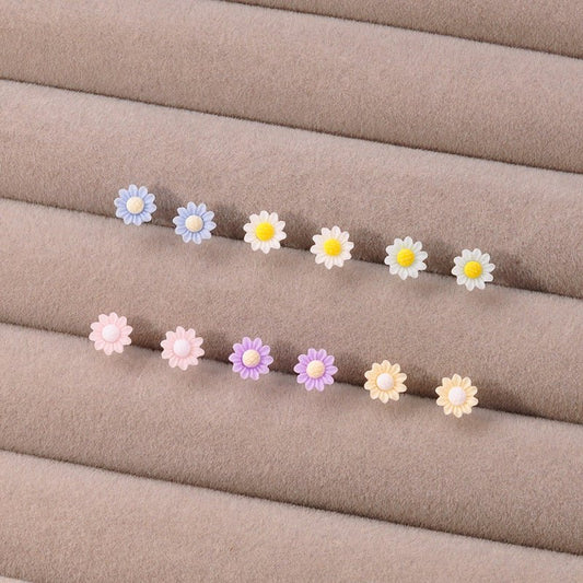 Temperamental Minority Exquisite Camellia Cherry Blossom Korean Stud Earrings - Daebak
