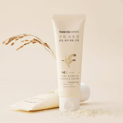 [THANK YOU FARMER] Rice Pure Barrier Capsule Cream 80ml - Daebak