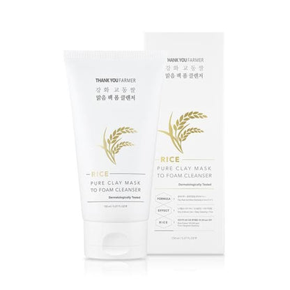 [THANK YOU FARMER] Rice Pure Tonmaske-zu-Reinigungsschaum 150ml