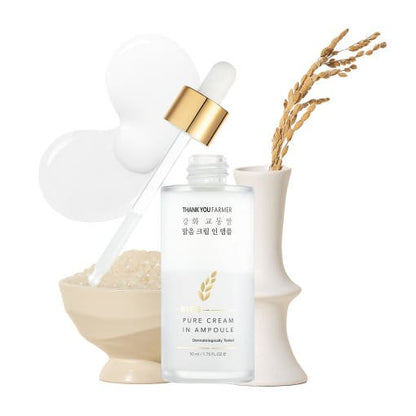 [THANK YOU FARMER] Rice Pure Cream In Ampoule 50ml - Daebak