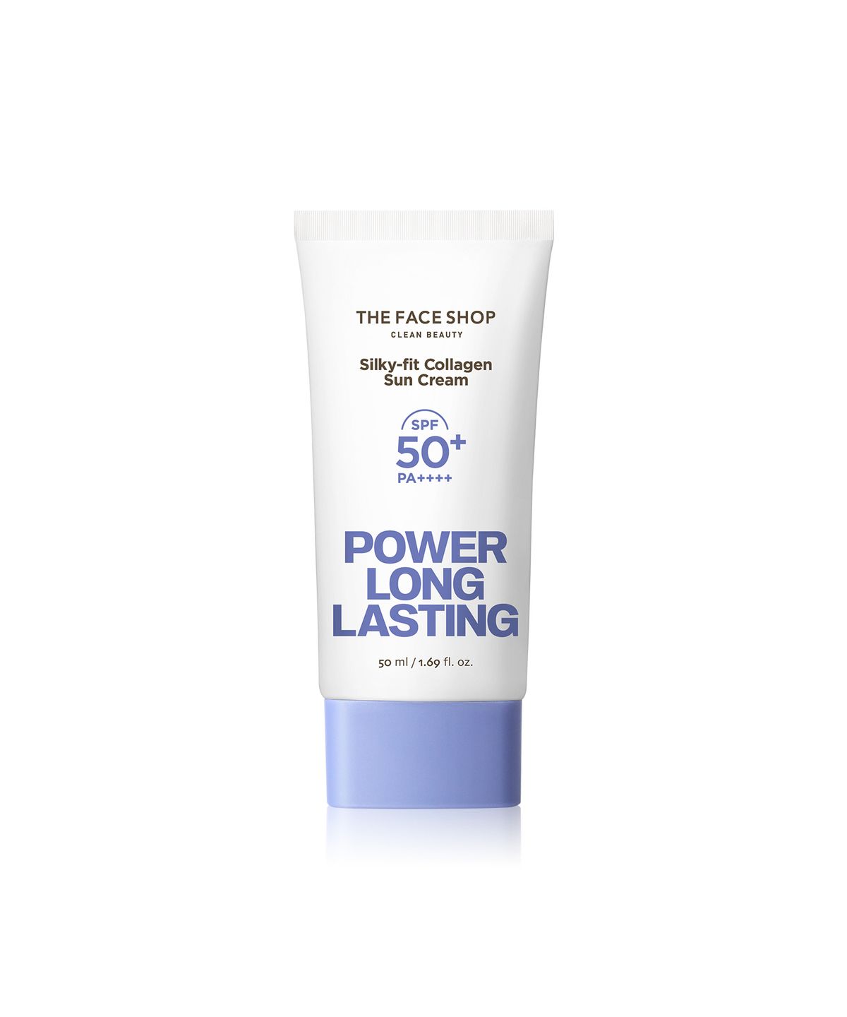THE FACE SHOP كريم واقٍ من الشمس POWER طويل الأمد بملمس حريري وملائم للبشرة مع الكولاجين SPF50+ PA++++ 50ml