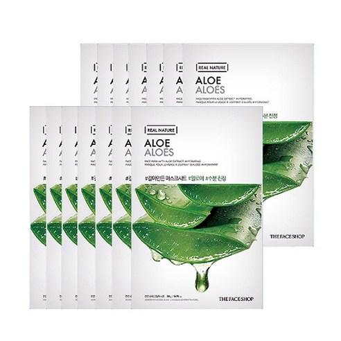 Maschera viso THE FACE SHOP REAL NATURE #Aloe (20g X 10pz)