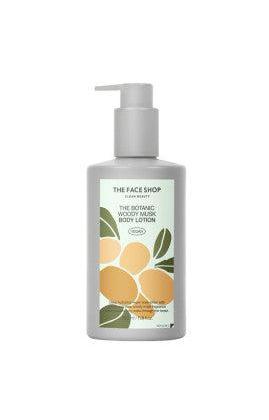 لوشن الجسم THE FACE SHOP The Botanic Woody Musk، سعة 350ml