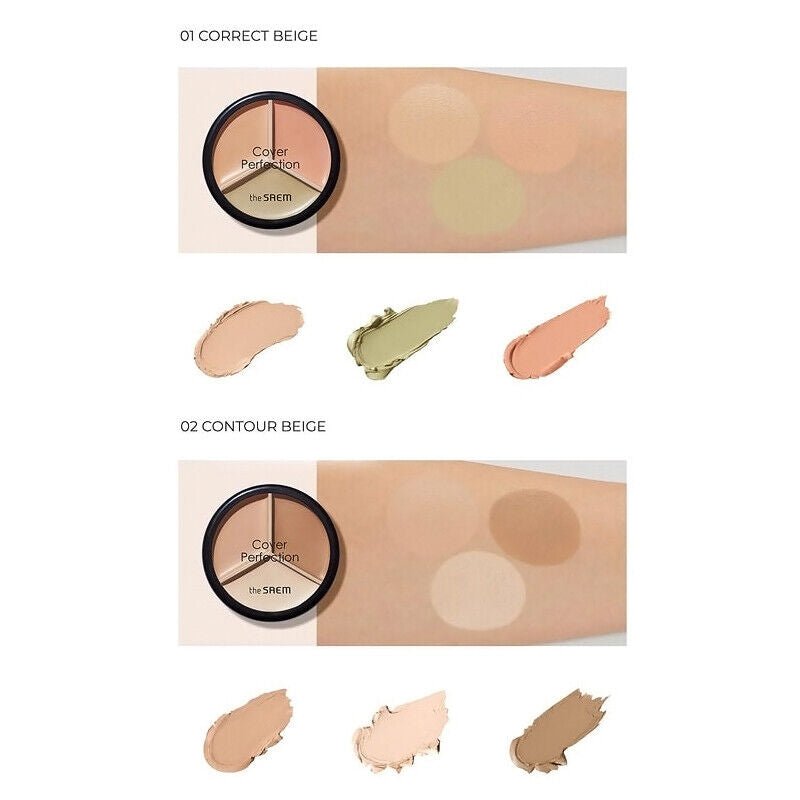 the SAEM Cover Perfection Triple Pot Concealer 4.5g*3 - Daebak