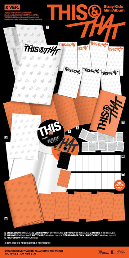 Stray Kids - 10th Mini Album [THIS & THAT] (& Ver.) with Aladin KR POB Photocard