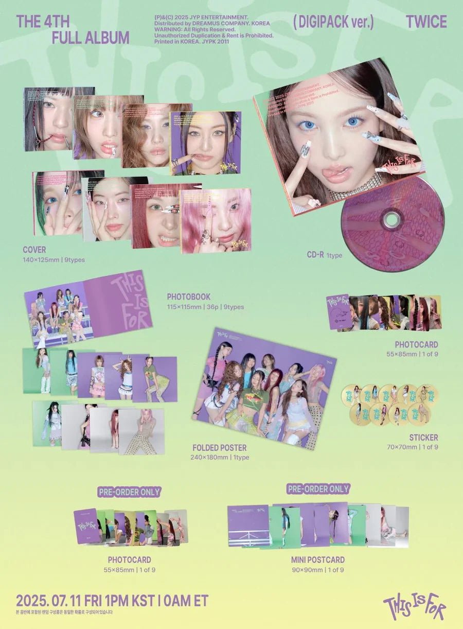 Twice 4th Album This is For (Digipack) - Daebak