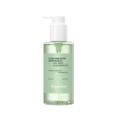 Veganifect Clean And Glow Huile Nettoyante Orge Verte 205ml