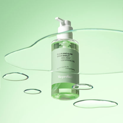 Veganifect Clean And Glow Huile Nettoyante Orge Verte 205ml