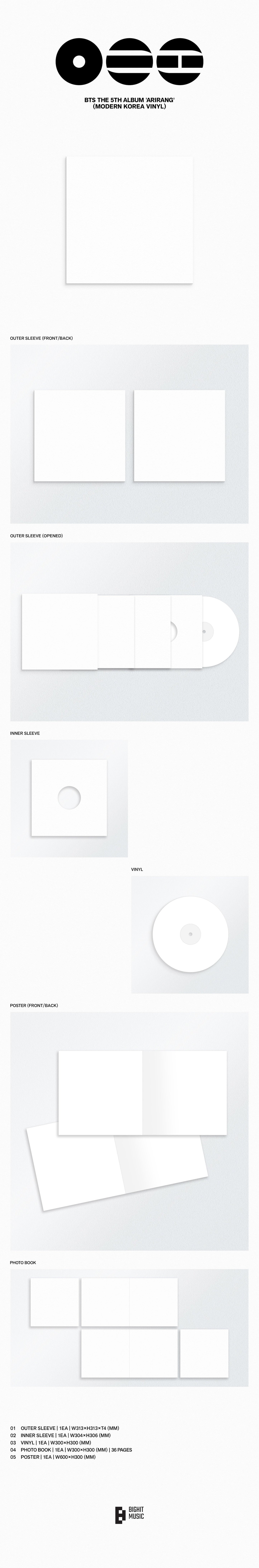 BTS 5th Full Album: Arirang Vinyl Versions