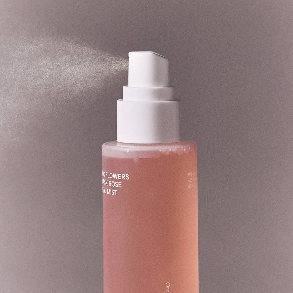 whamisa Organic Flowers Damask Rose Petal Mist 100ml - Daebak
