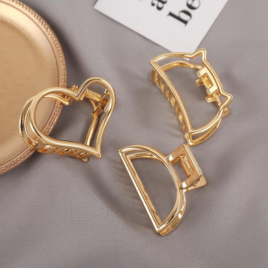 Women Fashion Hair Claw Korean Minimalist Style Geometric Metal Catch Clip Chic Barrettes Headwear High Quality Gorgeous Hair Accessories For Women - Daebak