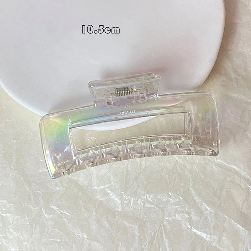 Women Hair Claw Korean Style Transparent Plastic Headband Hairpins Ponytail Claw Clip Crab Hair Accessories Headwear - Daebak
