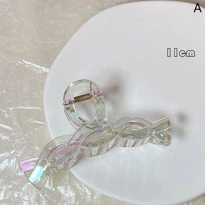 Women Hair Claw Korean Style Transparent Plastic Headband Hairpins Ponytail Claw Clip Crab Hair Accessories Headwear - Daebak